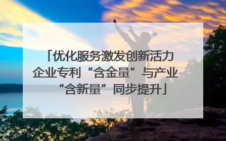 优化服务激发创新活力 企业专利“含金量”与产业“含新量”同步提升