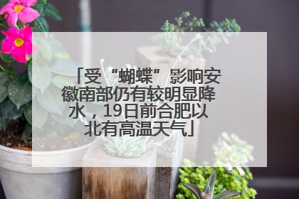 受“蝴蝶”影响安徽南部仍有较明显降水，19日前合肥以北有高温天气