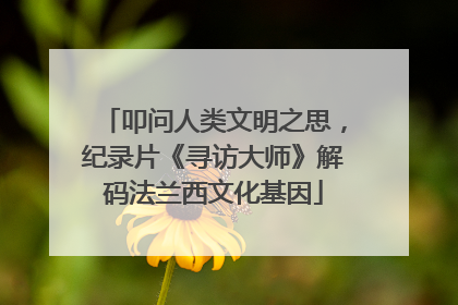 叩问人类文明之思，纪录片《寻访大师》解码法兰西文化基因