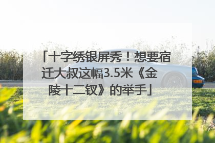 十字绣银屏秀！想要宿迁大叔这幅3.5米《金陵十二钗》的举手