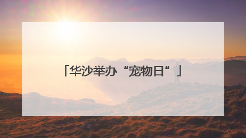 华沙举办“宠物日”