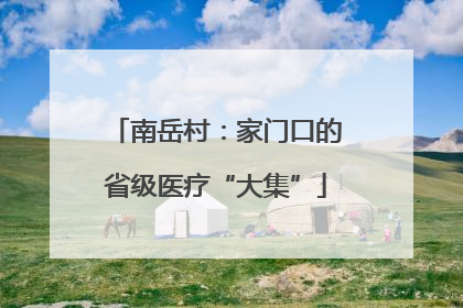 南岳村：家门口的省级医疗“大集”