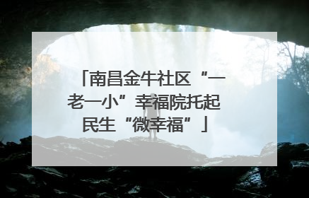南昌金牛社区“一老一小”幸福院托起民生“微幸福”