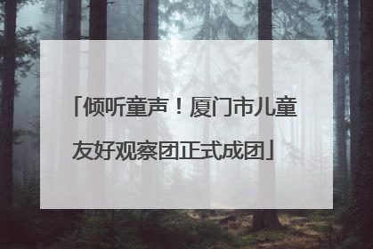 倾听童声！厦门市儿童友好观察团正式成团