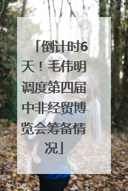 倒计时6天！毛伟明调度第四届中非经贸博览会筹备情况