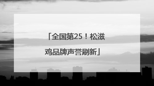 全国第25！松滋鸡品牌声誉刷新