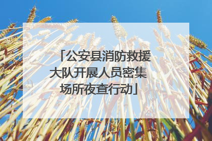公安县消防救援大队开展人员密集场所夜查行动