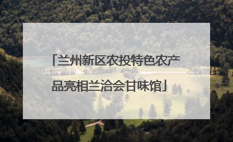 兰州新区农投特色农产品亮相兰洽会甘味馆