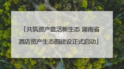 共筑资产盘活新生态 湖南省酒店资产生态圈建设正式启动