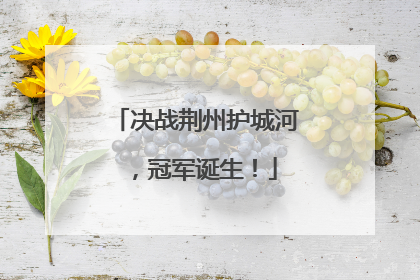 决战荆州护城河，冠军诞生！