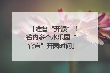 准备“开浪”！省内多个水乐园“官宣”开园时间