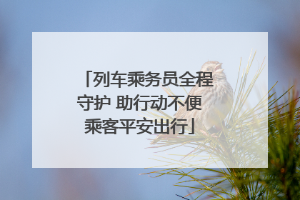 列车乘务员全程守护 助行动不便乘客平安出行