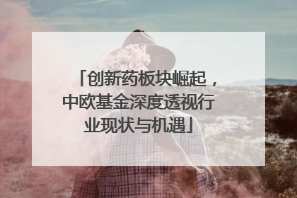 创新药板块崛起，中欧基金深度透视行业现状与机遇