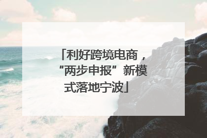 利好跨境电商，“两步申报”新模式落地宁波