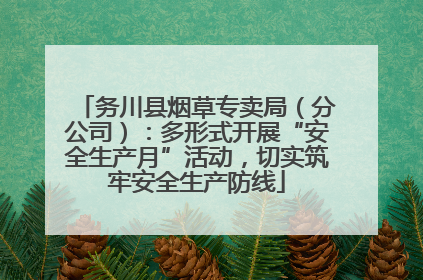 务川县烟草专卖局（分公司）：多形式开展“安全生产月”活动，切实筑牢安全生产防线