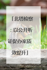北塔检察：以公开听证促办案质效提升