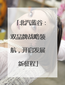 北汽蓝谷：双品牌战略领航，开启发展新征程
