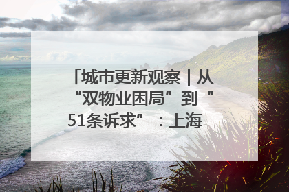 城市更新观察｜从“双物业困局”到“51条诉求”：上海市中心的老旧社区改造如何破题过关？