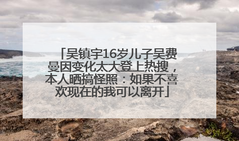 吴镇宇16岁儿子吴费曼因变化太大登上热搜，本人晒搞怪照：如果不喜欢现在的我可以离开