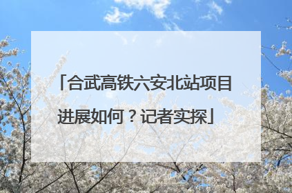 合武高铁六安北站项目进展如何？记者实探