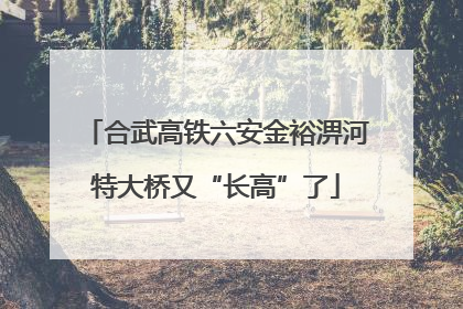 合武高铁六安金裕淠河特大桥又“长高”了