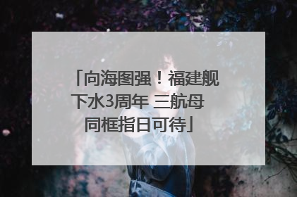 向海图强！福建舰下水3周年 三航母同框指日可待