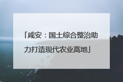 咸安：国土综合整治助力打造现代农业高地