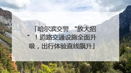 哈尔滨交警 “放大招”！道路交通设施全面升级，出行体验直线飙升