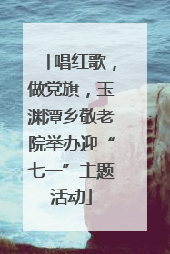 唱红歌，做党旗，玉渊潭乡敬老院举办迎“七一”主题活动