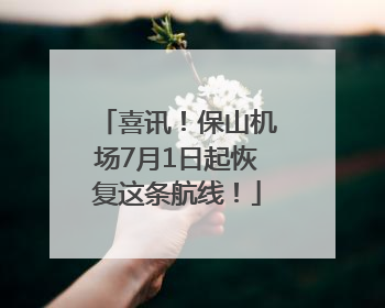 喜讯！保山机场7月1日起恢复这条航线！