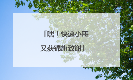 嘿！快递小哥又获锦旗致谢