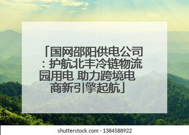 国网邵阳供电公司：护航北丰冷链物流园用电 助力跨境电商新引擎起航
