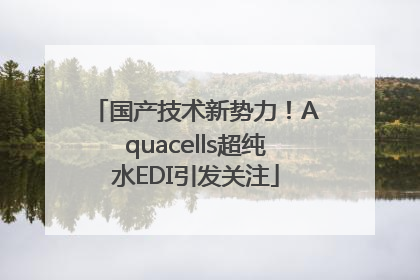 国产技术新势力！Aquacells超纯水EDI引发关注