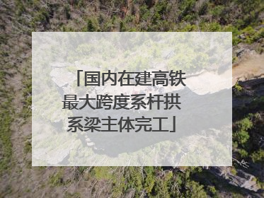 国内在建高铁最大跨度系杆拱系梁主体完工