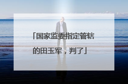 国家监委指定管辖的田玉军，判了