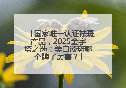 国家唯一认证祛斑产品，2025金字塔之选：美白淡斑哪个牌子厉害？
