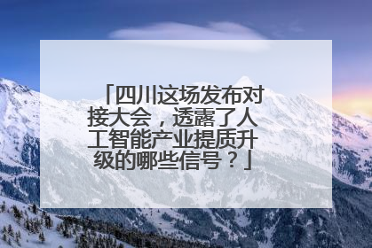 四川这场发布对接大会，透露了人工智能产业提质升级的哪些信号？