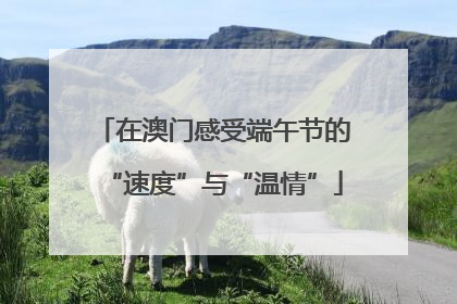 在澳门感受端午节的“速度”与“温情”
