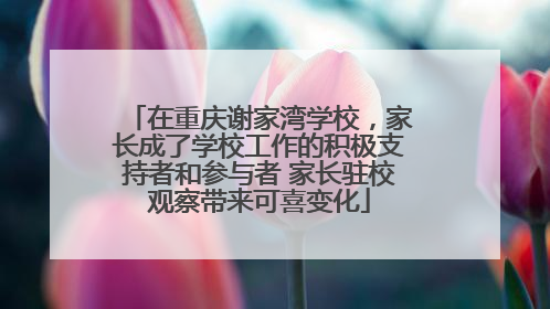 在重庆谢家湾学校，家长成了学校工作的积极支持者和参与者 家长驻校观察带来可喜变化