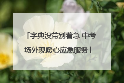 字典没带别着急 中考场外现暖心应急服务