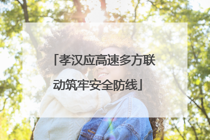 孝汉应高速多方联动筑牢安全防线