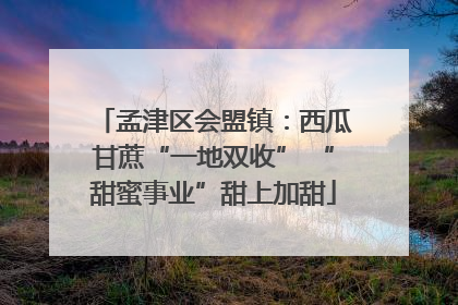 孟津区会盟镇：西瓜甘蔗“一地双收” “甜蜜事业”甜上加甜