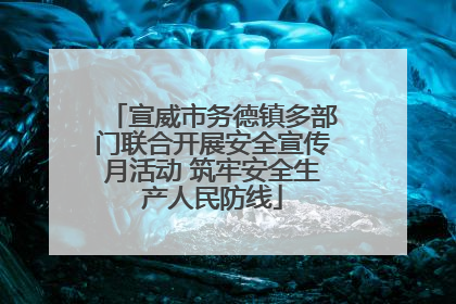 宣威市务德镇多部门联合开展安全宣传月活动 筑牢安全生产人民防线
