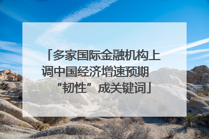 多家国际金融机构上调中国经济增速预期 “韧性”成关键词