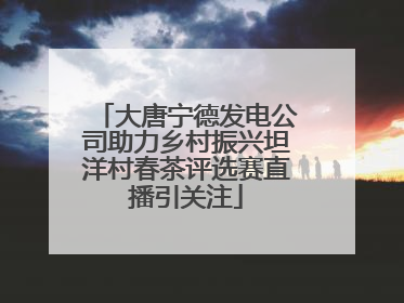 大唐宁德发电公司助力乡村振兴坦洋村春茶评选赛直播引关注