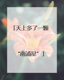 天上多了一颗“南浦星”