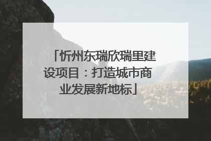 忻州东瑞欣瑞里建设项目：打造城市商业发展新地标