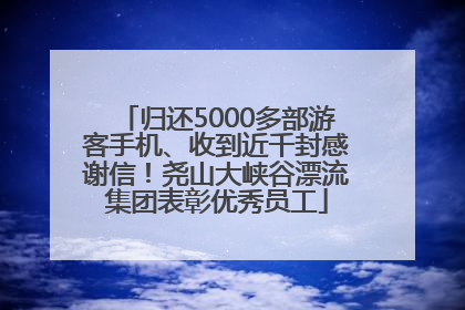 归还5000多部游客手机、收到近千封感谢信！尧山大峡谷漂流集团表彰优秀员工