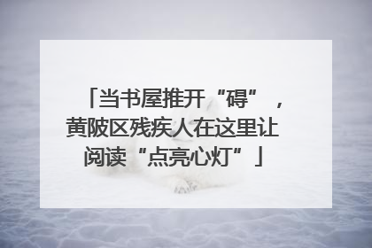 当书屋推开“碍”，黄陂区残疾人在这里让阅读“点亮心灯”