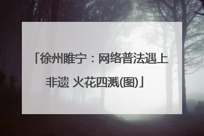 徐州睢宁：网络普法遇上非遗 火花四溅(图)